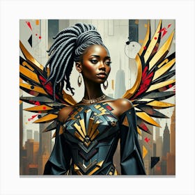 Black Woman With Wings Canvas Print