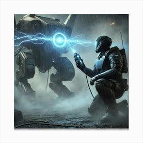 A Sci Fi Depiction Of Emp Chargers Canvas Print