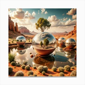 Spheres In The Desert Canvas Print