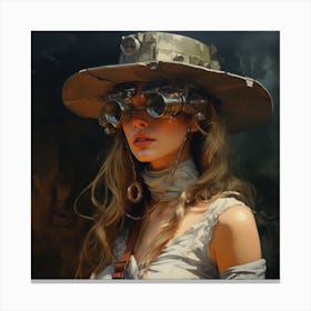 Girl In A Hat 1 Canvas Print