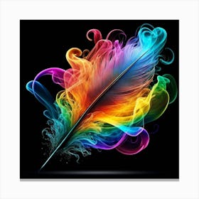 Colorful Feather Canvas Print