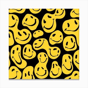Smiley Faces Square Canvas Print