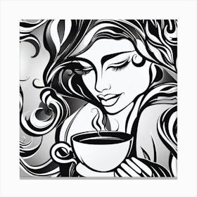 Coffee Girl Canvas Print