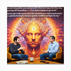Two Men Talking Canvas Print