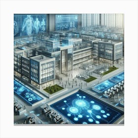 Futuristic City 123 Canvas Print