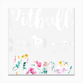 Pitbull Nana Pitbull Cute Womens Grandma Tees Canvas Print