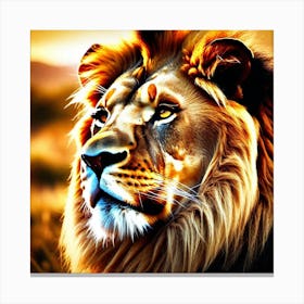 Lion Portrait 3 Canvas Print