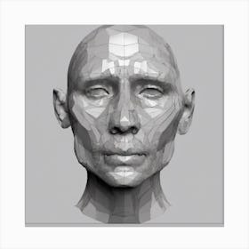 Polygonal Head Canvas Print