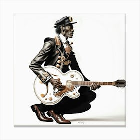 Chuck Berry doing the Duck Walk Canvas Print