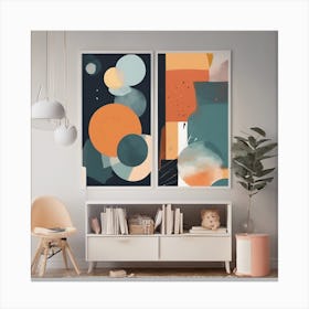 Abstract Nursery Art Prints and Posters 2 Canvas Print