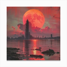 Red Moon Canvas Print