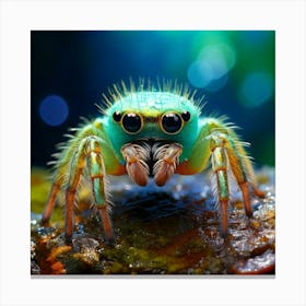 Firefly Anthropomorphic, Cute, Spider, Water Spider, Highly Detailed, Whimsical, Adorable, Fantasy, (2) Canvas Print