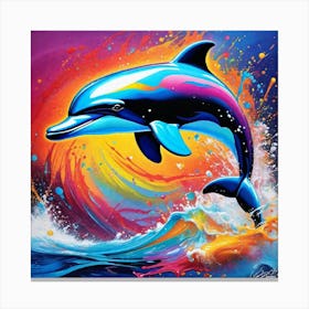 Dolphin Painting 6 Canvas Print