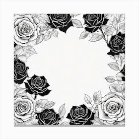 Black Roses 13 Canvas Print