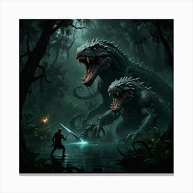 Dragons Of The Forest Canvas Print