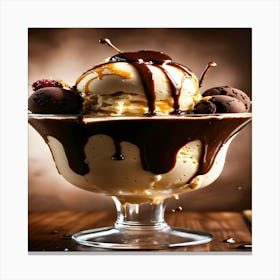 Ice Cream Sundae Canvas Print