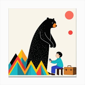 Illustration Of A Bear 11 Canvas Print