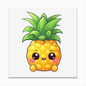 Kawaii Pineapple Canvas Print