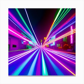 Light Trails In The City Canvas Print
