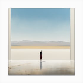 Woman In The Desert Canvas Print