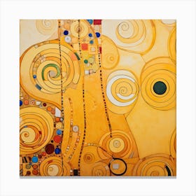 Golden Shapes Canvas Print