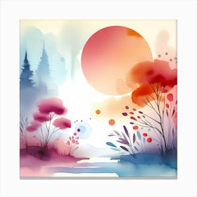 Watercolor Painting 55 Canvas Print