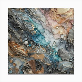 Alcohol Ink in copper Canvas Print