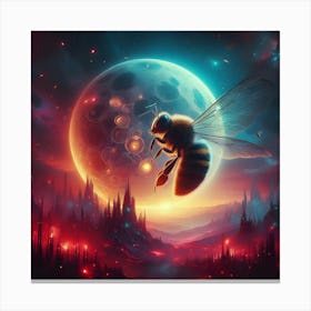 Bee In Space 1 Canvas Print