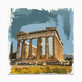 A Temple Of Olympian Zeus In Athens Expressive S 1720009638 4 Canvas Print