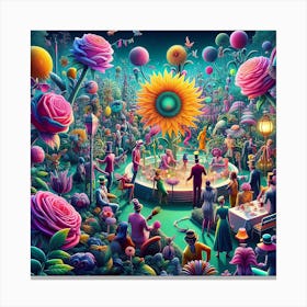 Garden Of Flowers Canvas Print