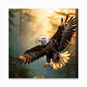 Bald Eagle In Flight Canvas Print