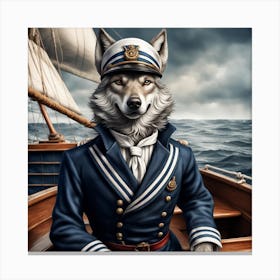 Sailor Wolf Canvas Print