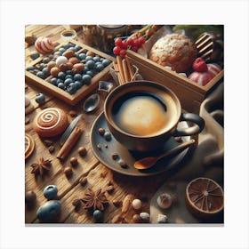 Christmas Coffee Canvas Print