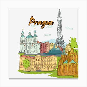 Prague Cityscape Canvas Print