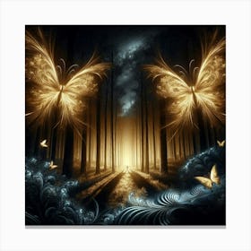 Butterfly In The Forest 21 Canvas Print