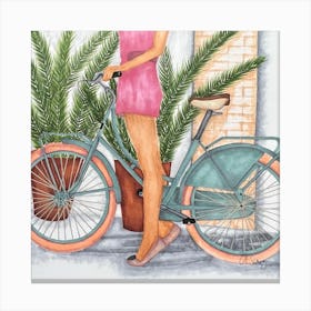 Riding A Bike. 1 Canvas Print
