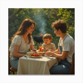 Outdoor Barbecue Canvas Print