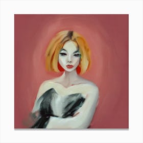 Girl With Orange Hair 1 Canvas Print