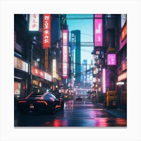 City At Night 12 Canvas Print