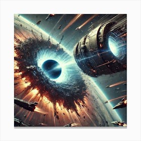 Singularity Black Hole Emitter Canvas Print