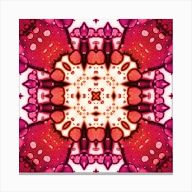 Pink Alcohol Ink Flower Pattern Canvas Print