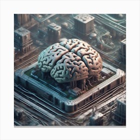 Brain In The City 8 Canvas Print