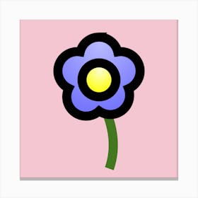 Flower On A Pink Background Canvas Print