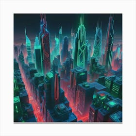 Futuristic Cityscape 13 Canvas Print