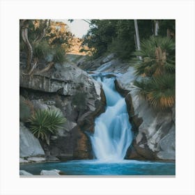 New Zealand Rocky Waterfall Canvas Print