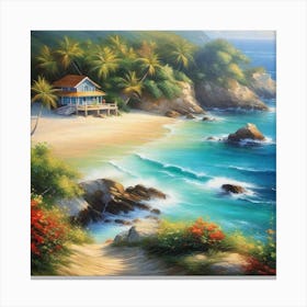 Beach House 2 Canvas Print