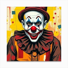 Silly clown Canvas Print