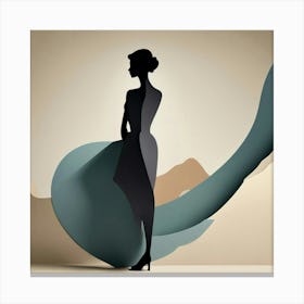 Silhouette Of A Woman 3 Canvas Print