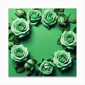 Green Roses 23 Canvas Print
