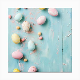 Easter Themed Banner Texture With Pastel Colors 4 Canvas Print